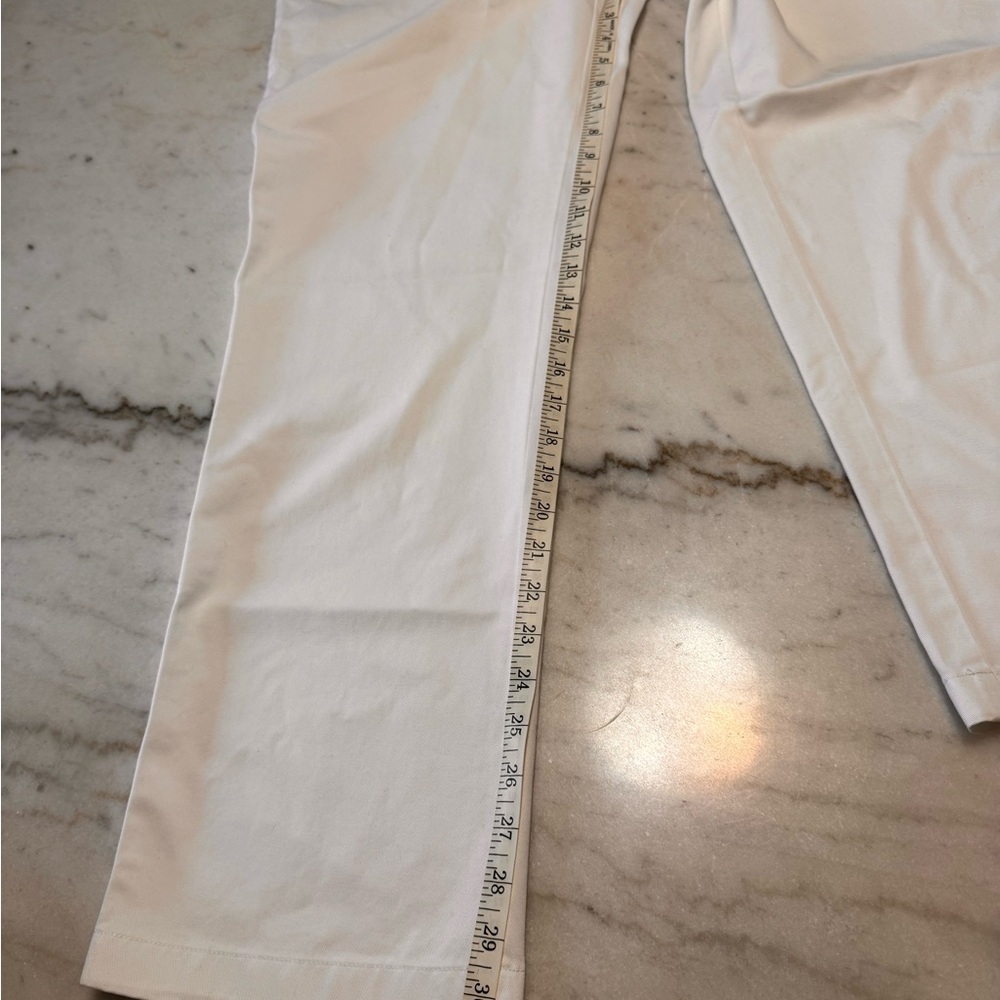 L.L. Bean White Classic Fit Trousers - Picture 6 of 6